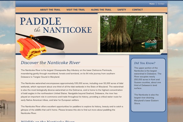 paddlethenanticoke.com site used Paddle-the-nanticoke