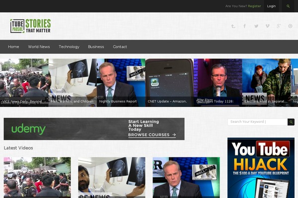 BeeTube theme site design template sample