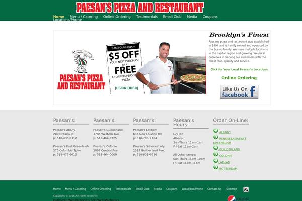 Vision theme site design template sample