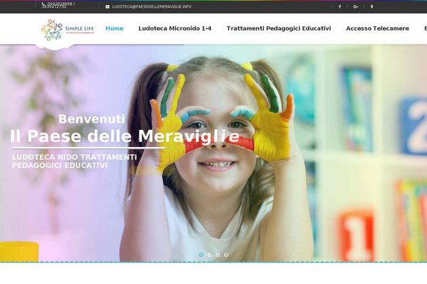 Preschool theme site design template sample
