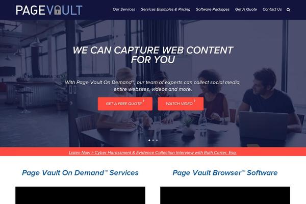 page-vault.com site used Page-vault-theme