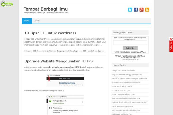 Site using Twitter Follow Me Box plugin