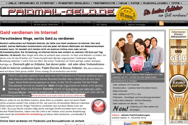 paidmail-geld.de site used Responsive-shop