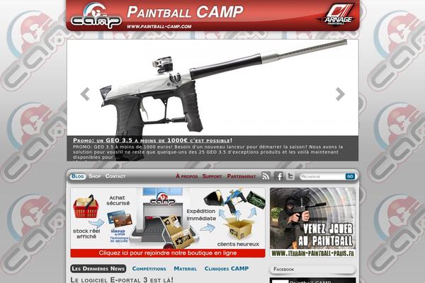 Camp theme site design template sample