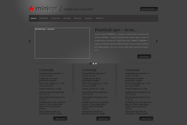 Minimal theme site design template sample
