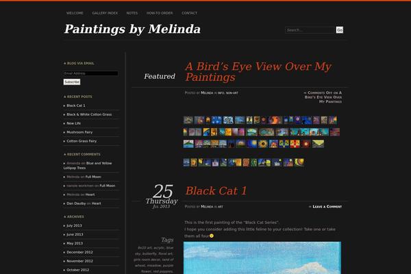 paintingsbymelinda.com site used Chateau Theme