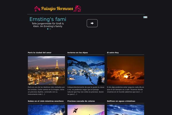 Photoria theme site design template sample
