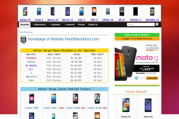 paketblackberry.com site used Definite Lite