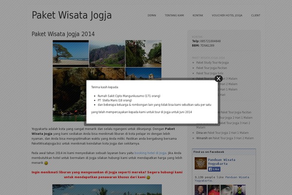 Tiga theme site design template sample