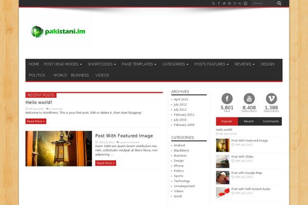 WordPress website example screenshot