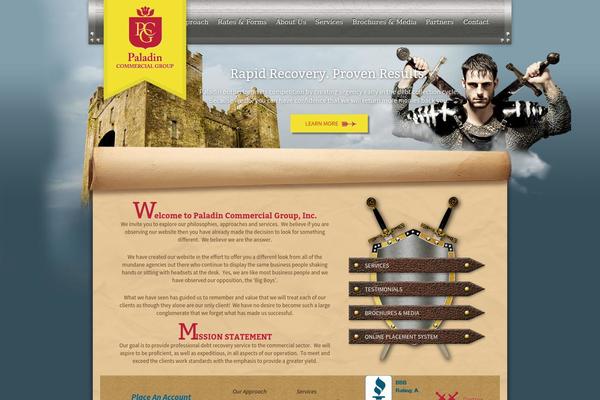 Paladin theme site design template sample