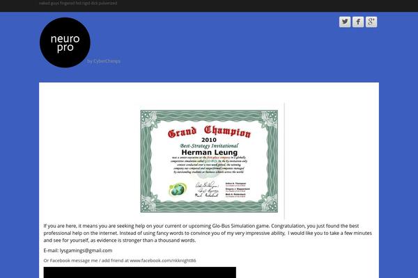Neuro theme site design template sample