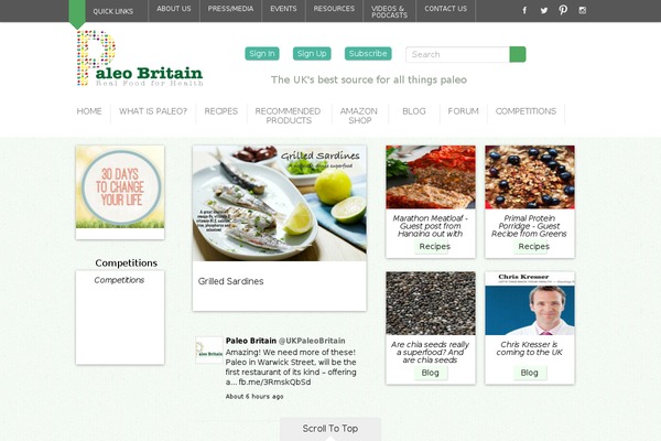Site using Pinterest Pinboard Widget plugin
