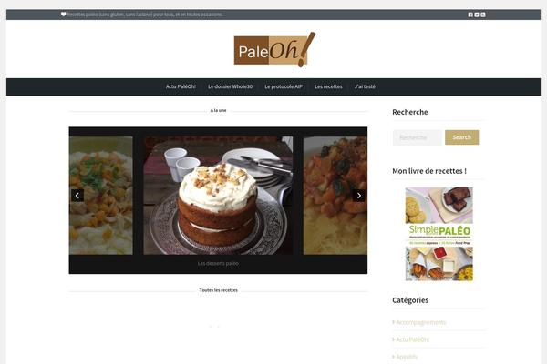 Cookbook theme site design template sample
