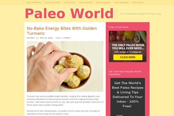 paleorecipesworld.com site used Crave Theme