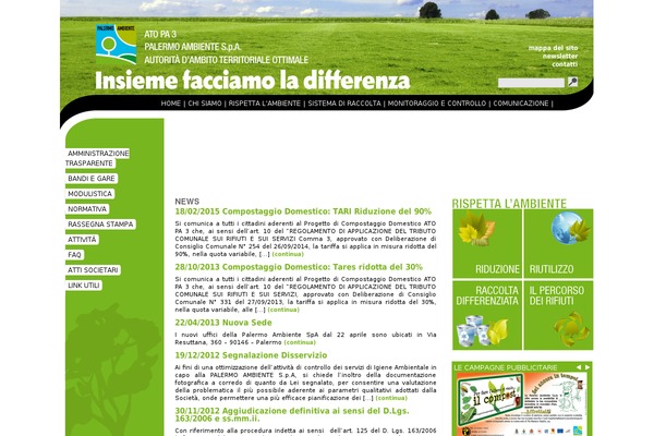 palermoambientespa.it site used Palermoambiente