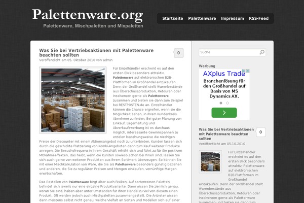 palettenware.org site used Side Blog