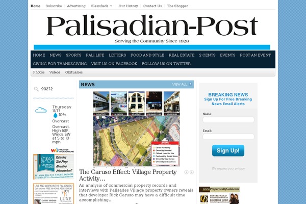 City Desk theme site design template sample