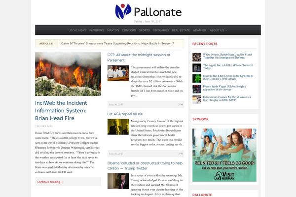 Tribune theme site design template sample