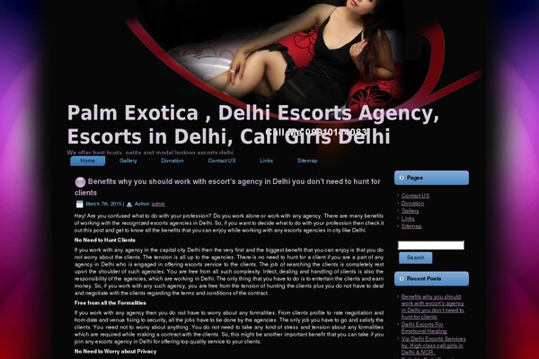 Palm theme site design template sample