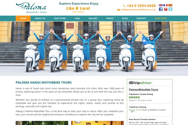 palomamotorbiketours.com site used Palomamotobiketours