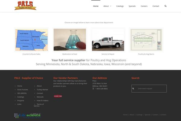 Roots theme site design template sample