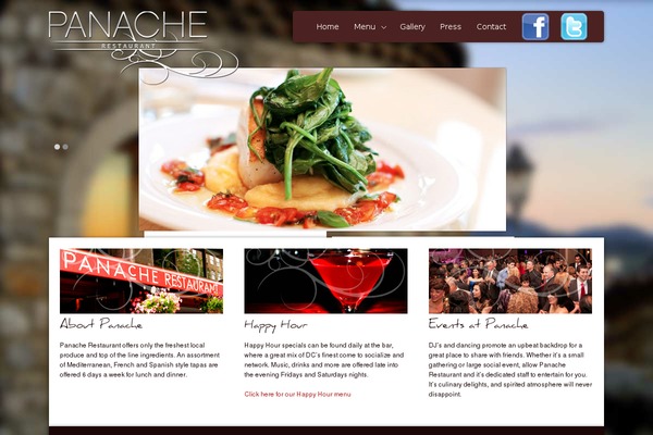 Panache theme site design template sample