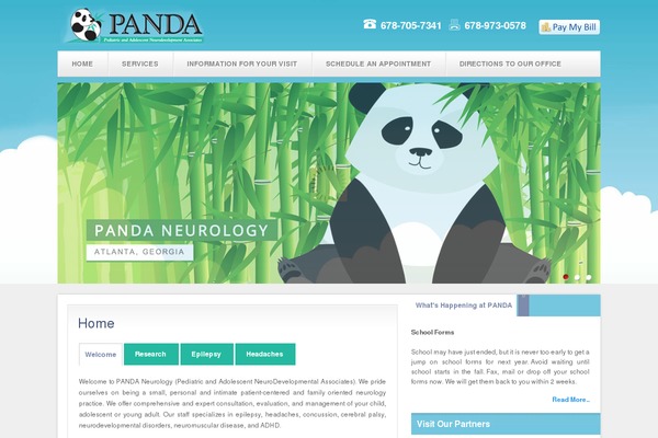 Panda theme site design template sample