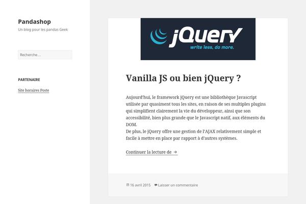 Twenty Fifteen theme site design template sample