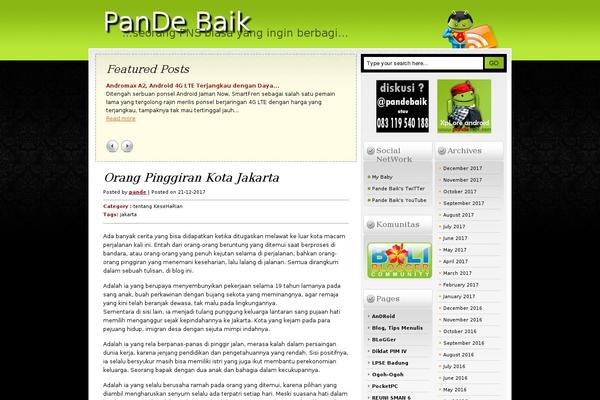 Site using WP Mobile Edition plugin