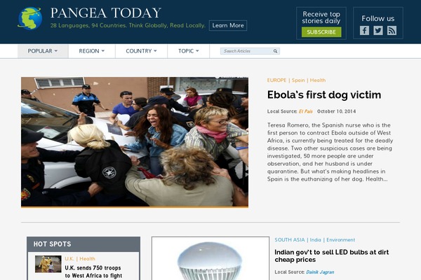 Pangaea theme websites examples