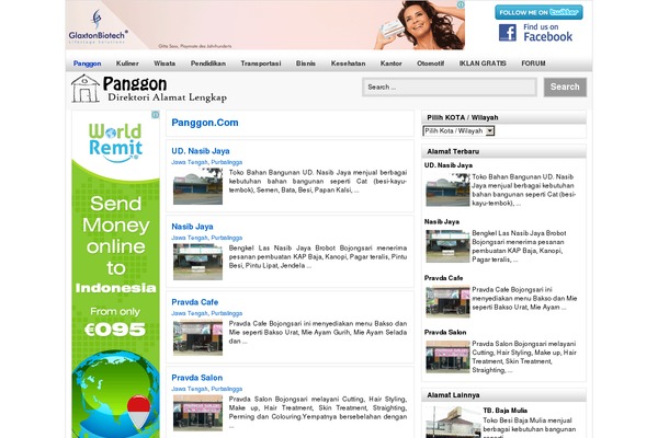 Bloggie theme site design template sample