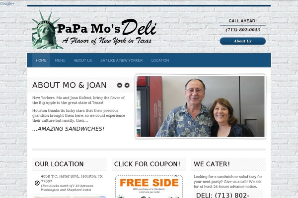 Diner theme site design template sample
