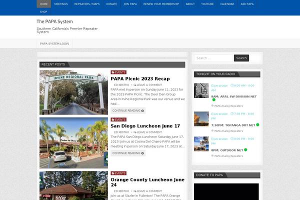 Site using CC Child Pages plugin
