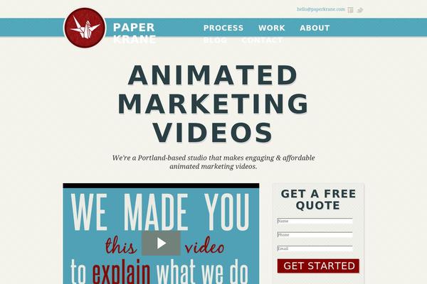 paperkrane.com site used Paperkrane