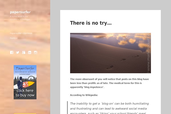 papersurfer.com site used Twenty Twenty-Two