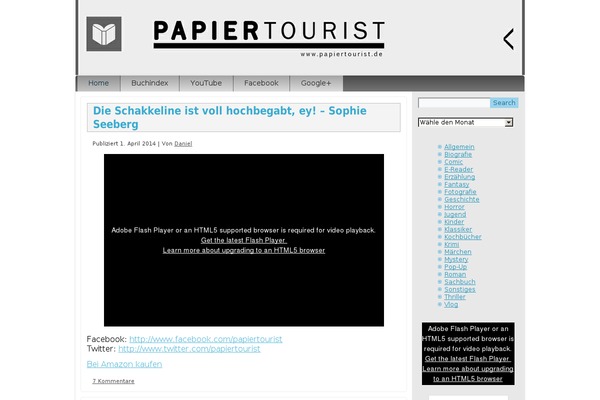 papiertourist.de site used Papiertourist14