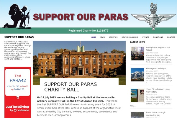 paracharity.org site used Sopara