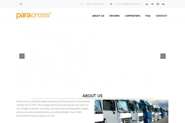 Transport-child theme site design template sample