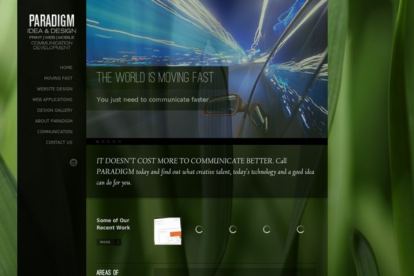 Myriad theme site design template sample