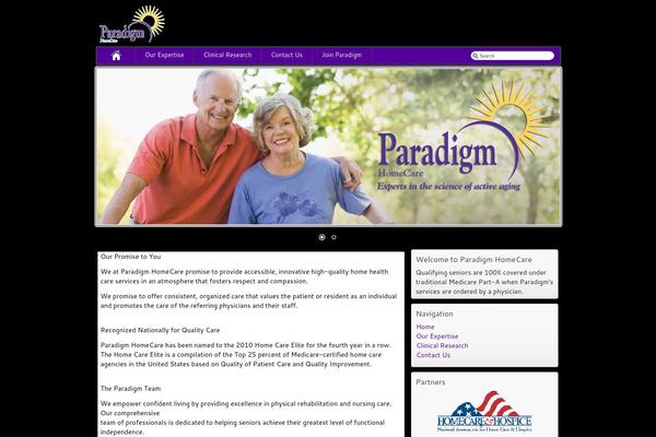 paradigmhomecare.com site used iFeature Pro