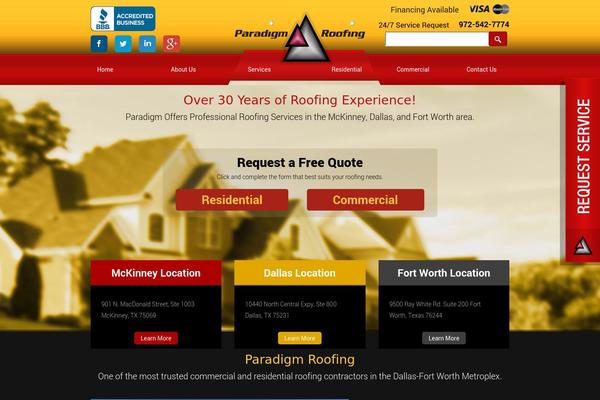 Paradigm theme site design template sample