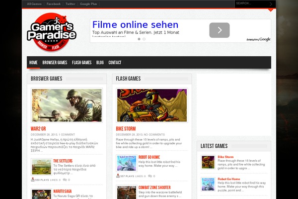 Gameleon theme site design template sample