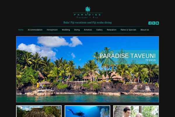 Paradise theme site design template sample