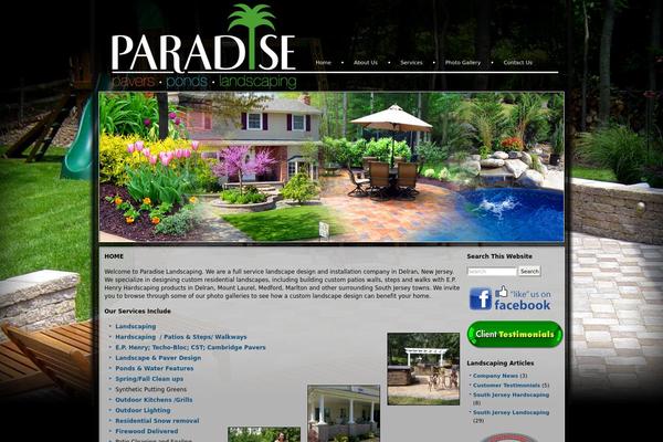 Paradise theme site design template sample