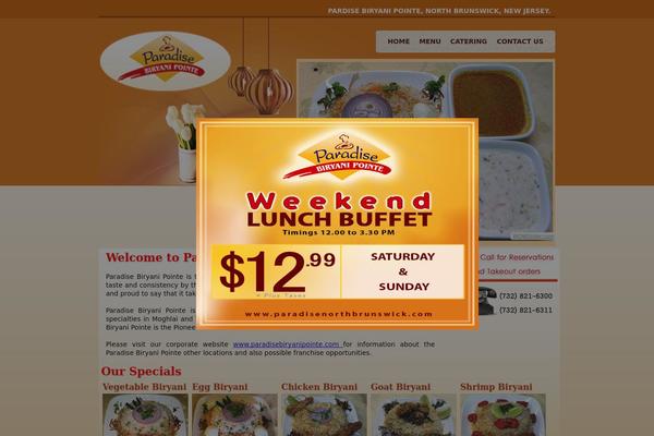 Paradise theme site design template sample