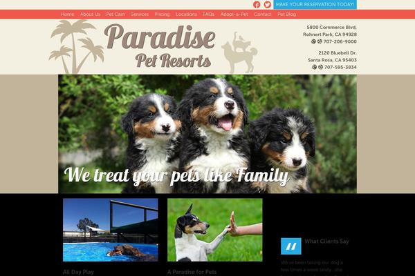 Paradise theme site design template sample