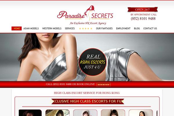 Paradise theme site design template sample