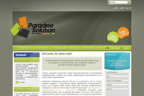 Paradise theme site design template sample