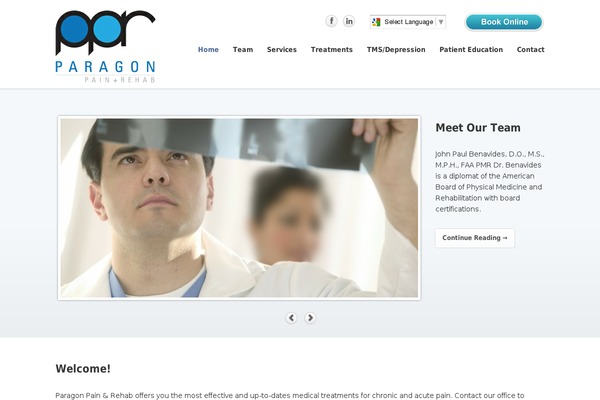 Paragon theme site design template sample